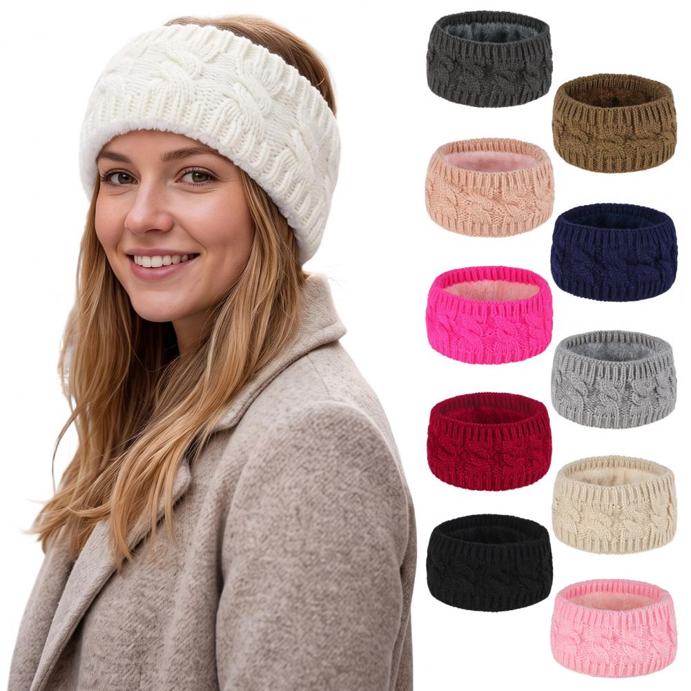 Fleece Ear Warmer Band - Cache-oreilles d'hiver pour femmes, couvre-oreilles confortables