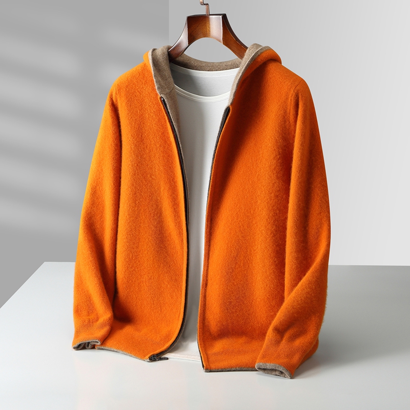 Cardigans à capuche en cachemi - Wool Coat Peacoat avis et prix